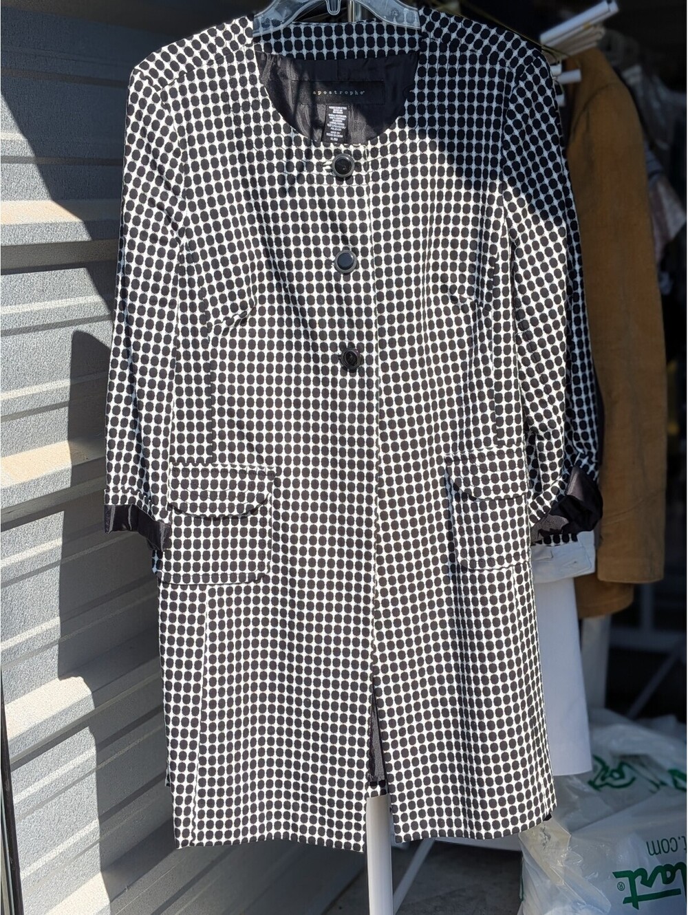 Apostrophe black and white patterned dress